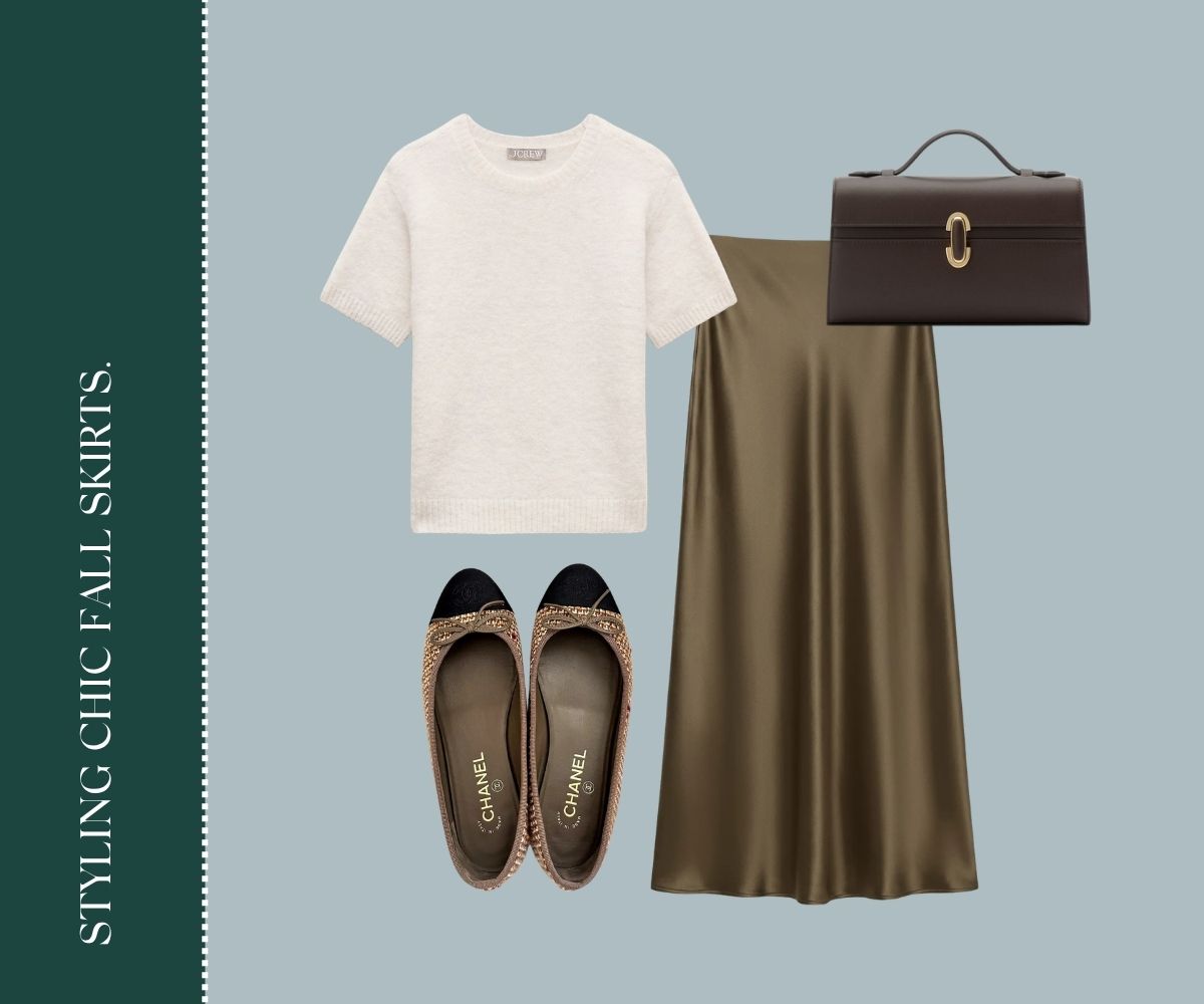 Styling chic fall skirts collage. 