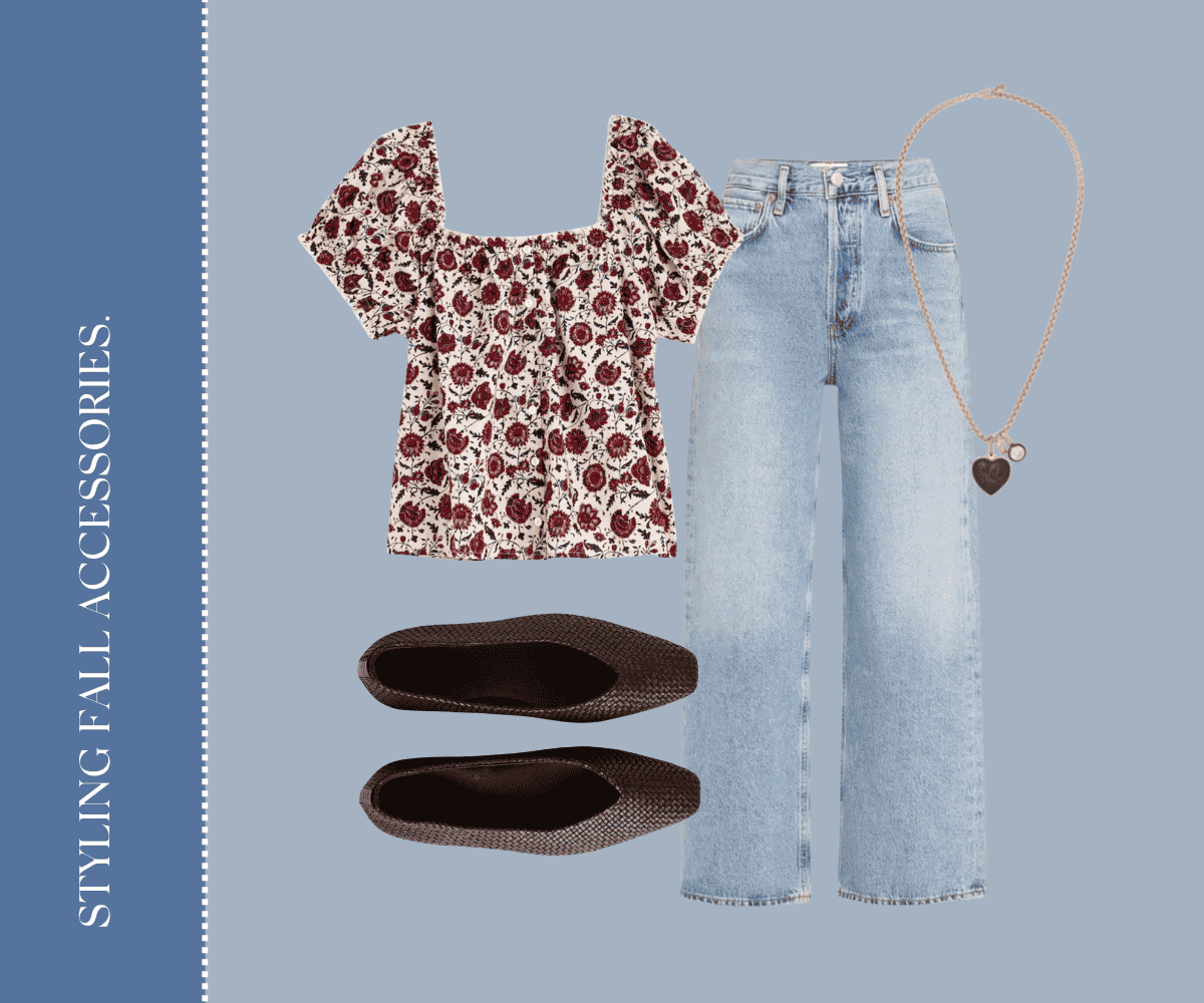 Styling fall accessories collage. 