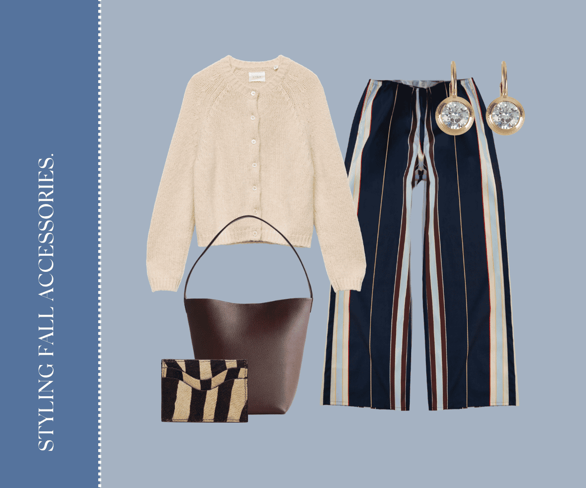 Styling fall accessories collage. 