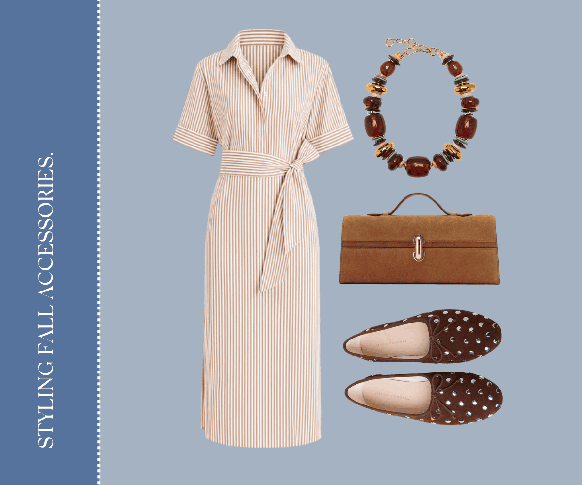 Styling fall accessories collage. 
