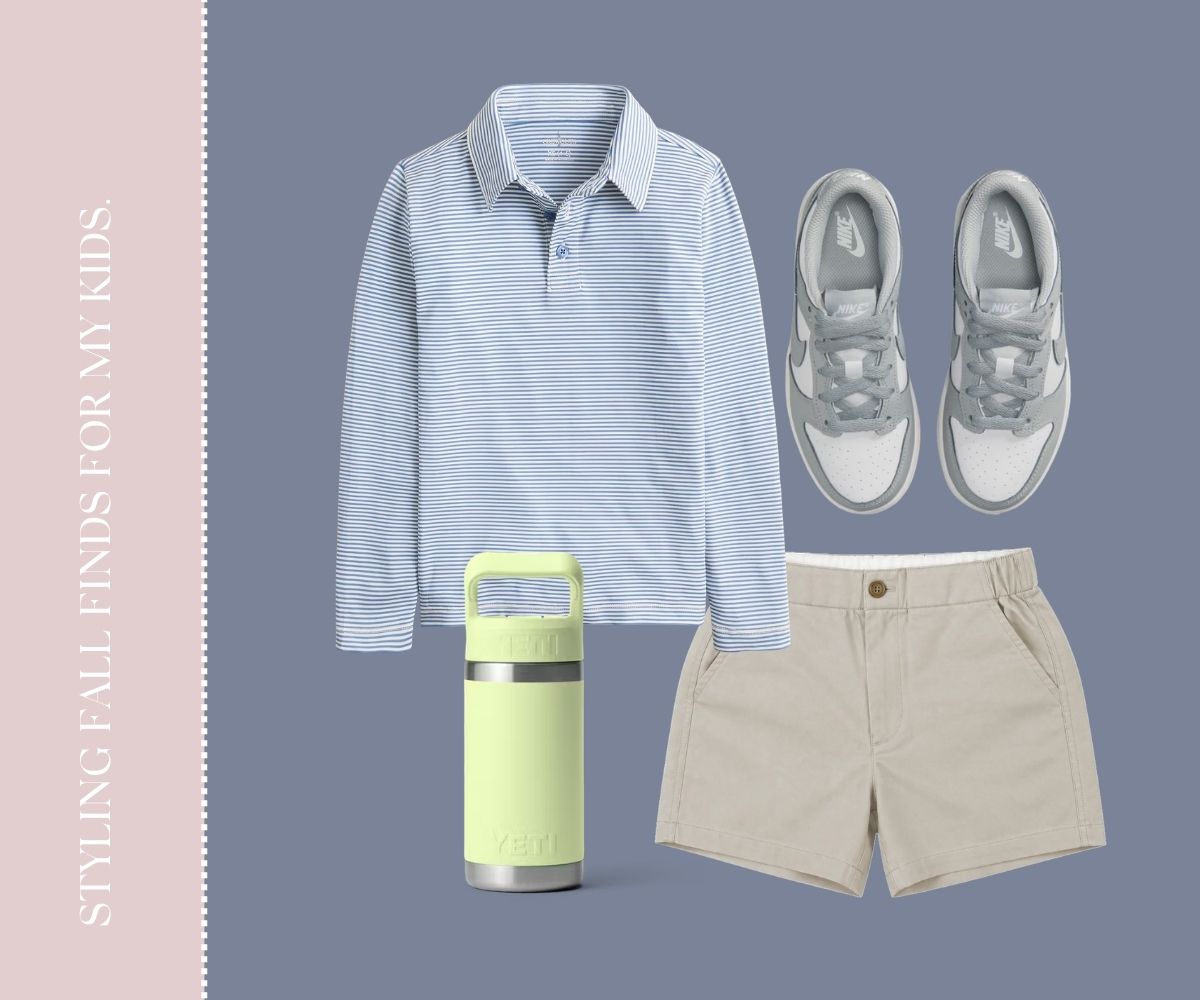 Styling fall finds for my kids collage. 