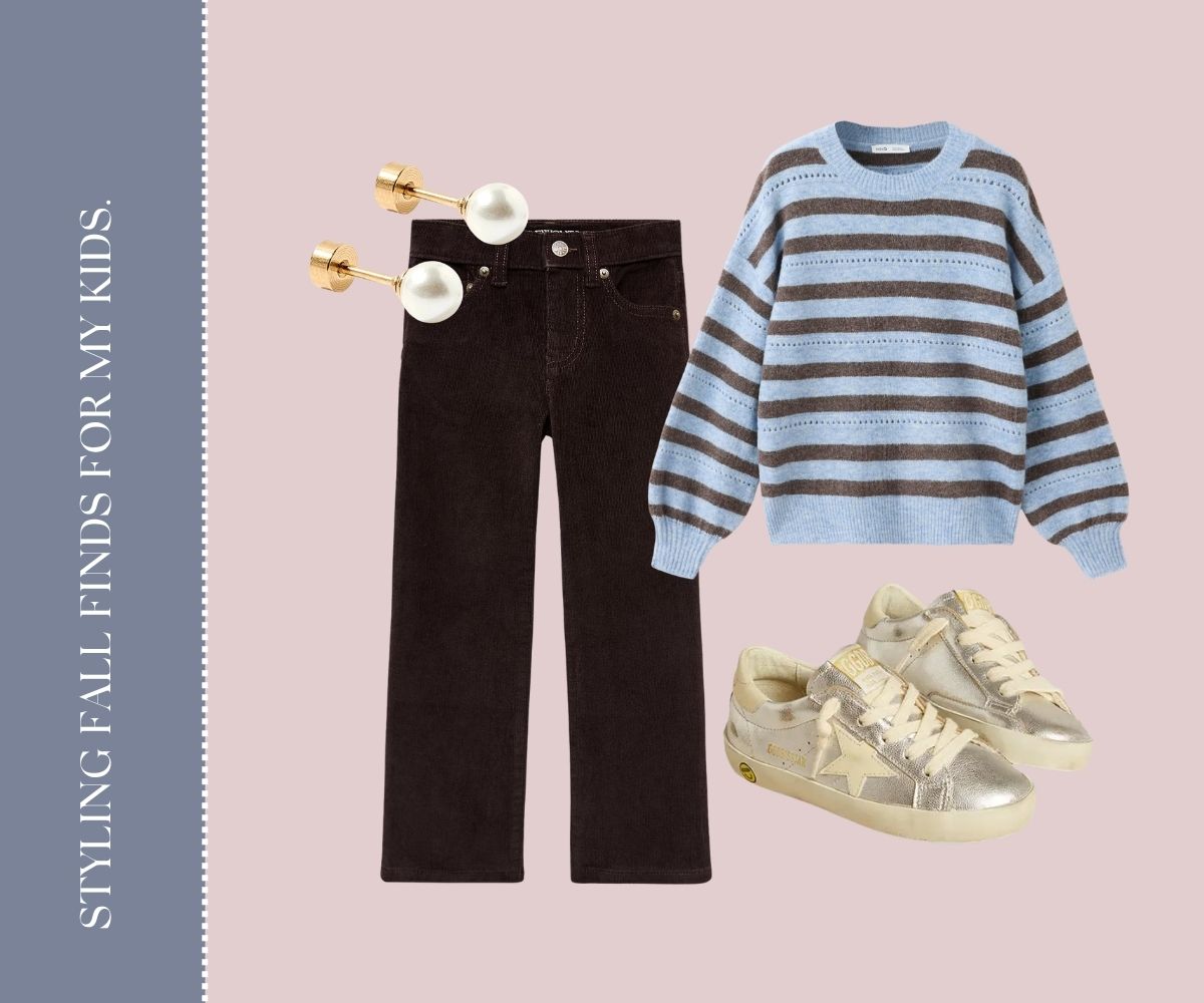Styling fall finds for my kids collage. 