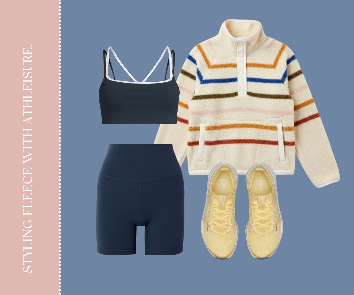 Styling fleece with athleisure collage.