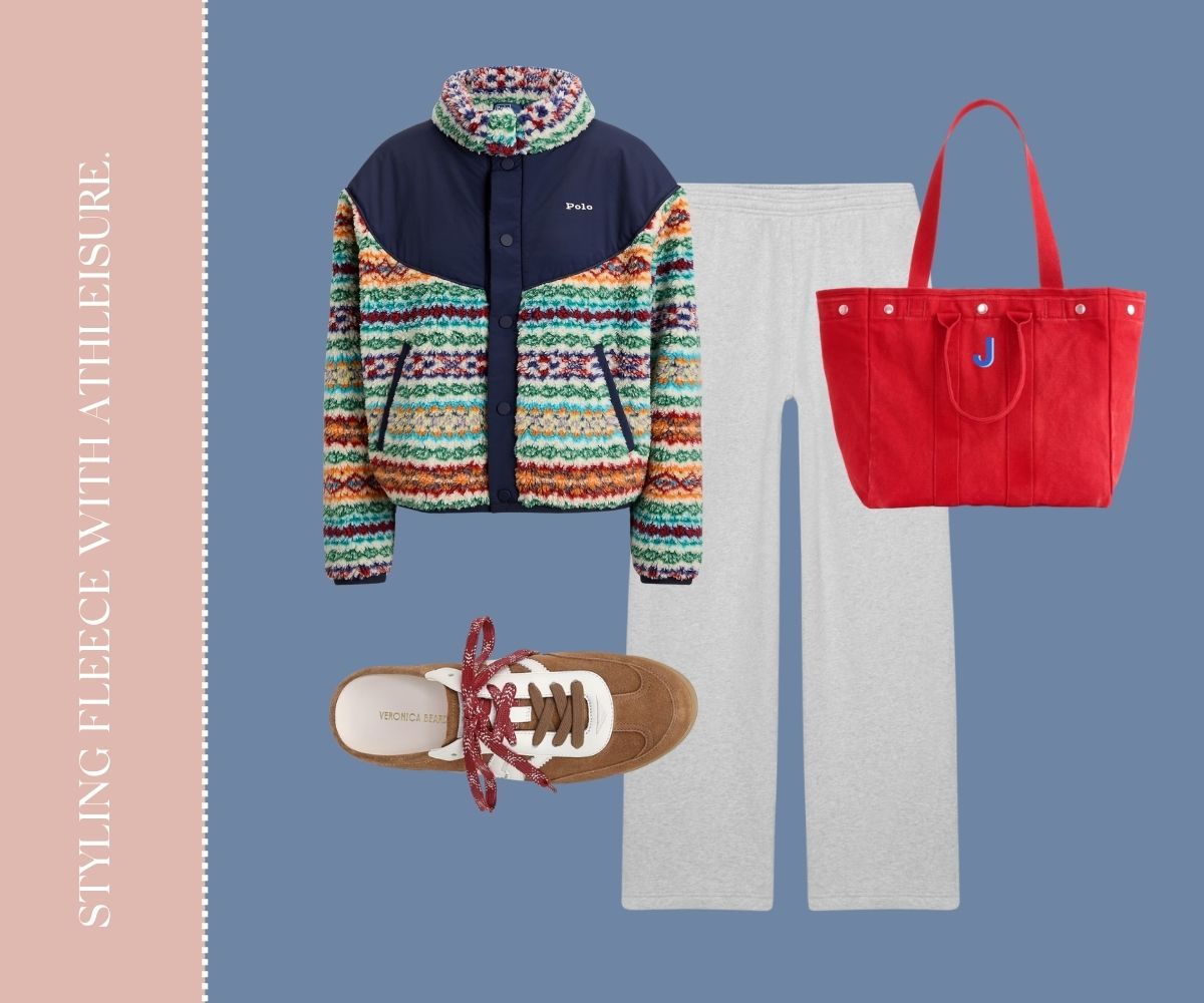 Styling fleece with athleisure collage.