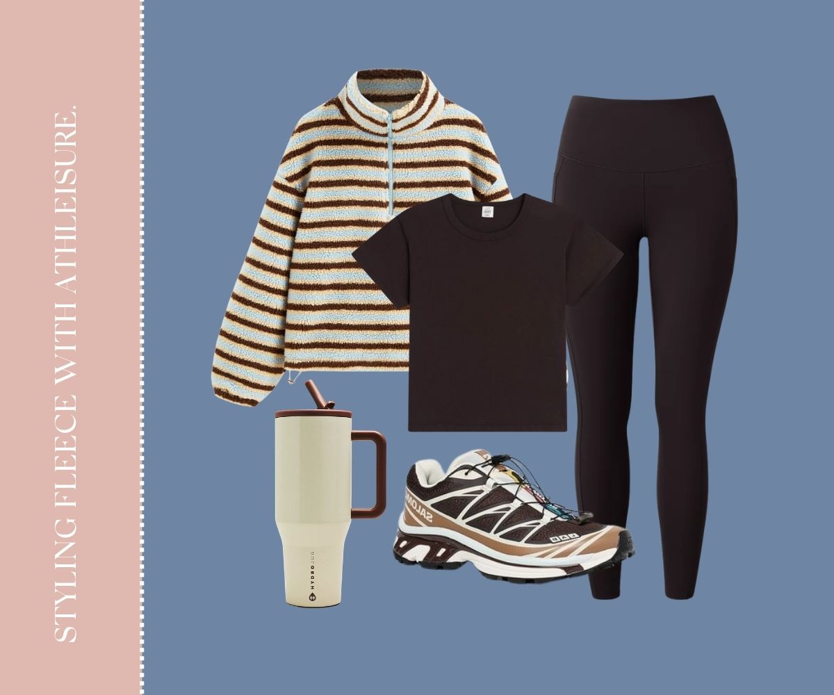 Styling fleece with athleisure collage.