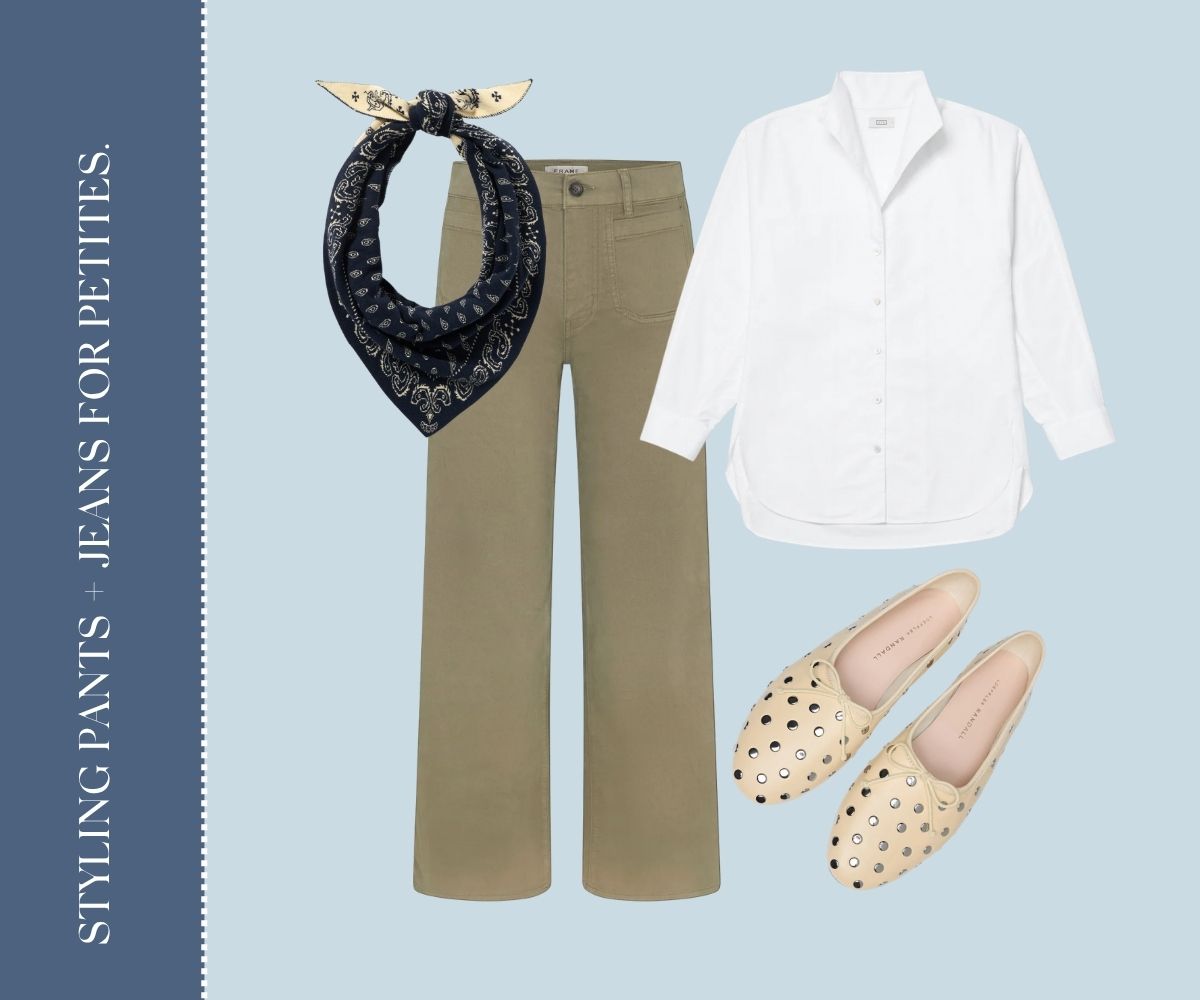 Styling pants and jeans for petites collage.
