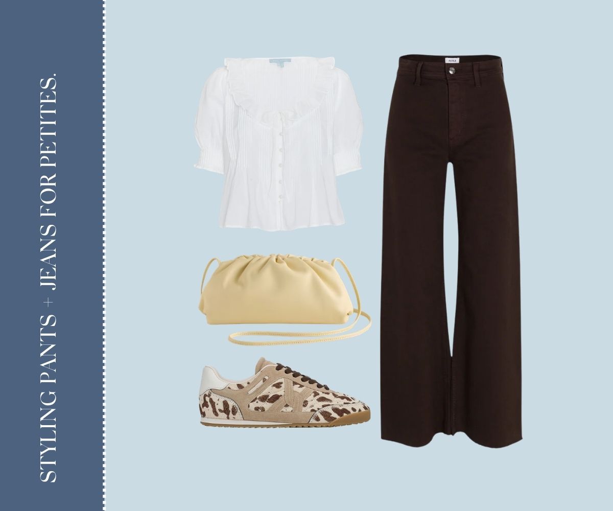 Styling pants and jeans for petites collage.