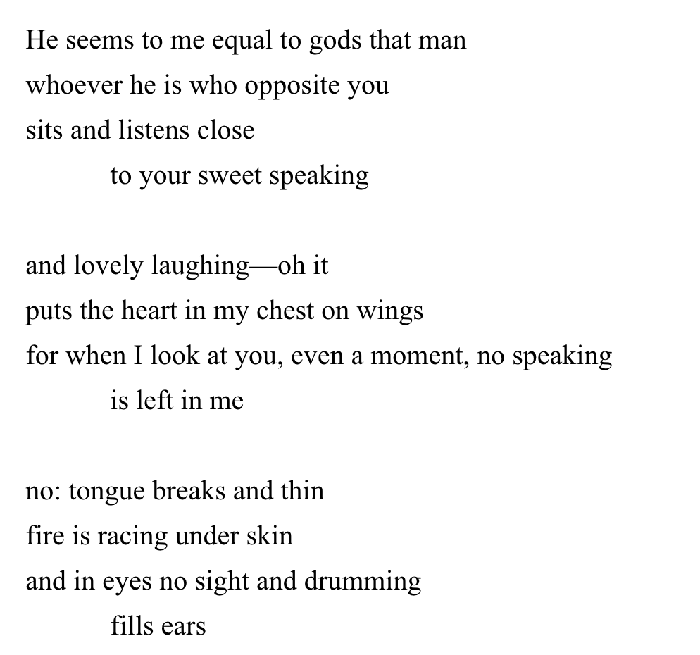 anne carson sappho poetry