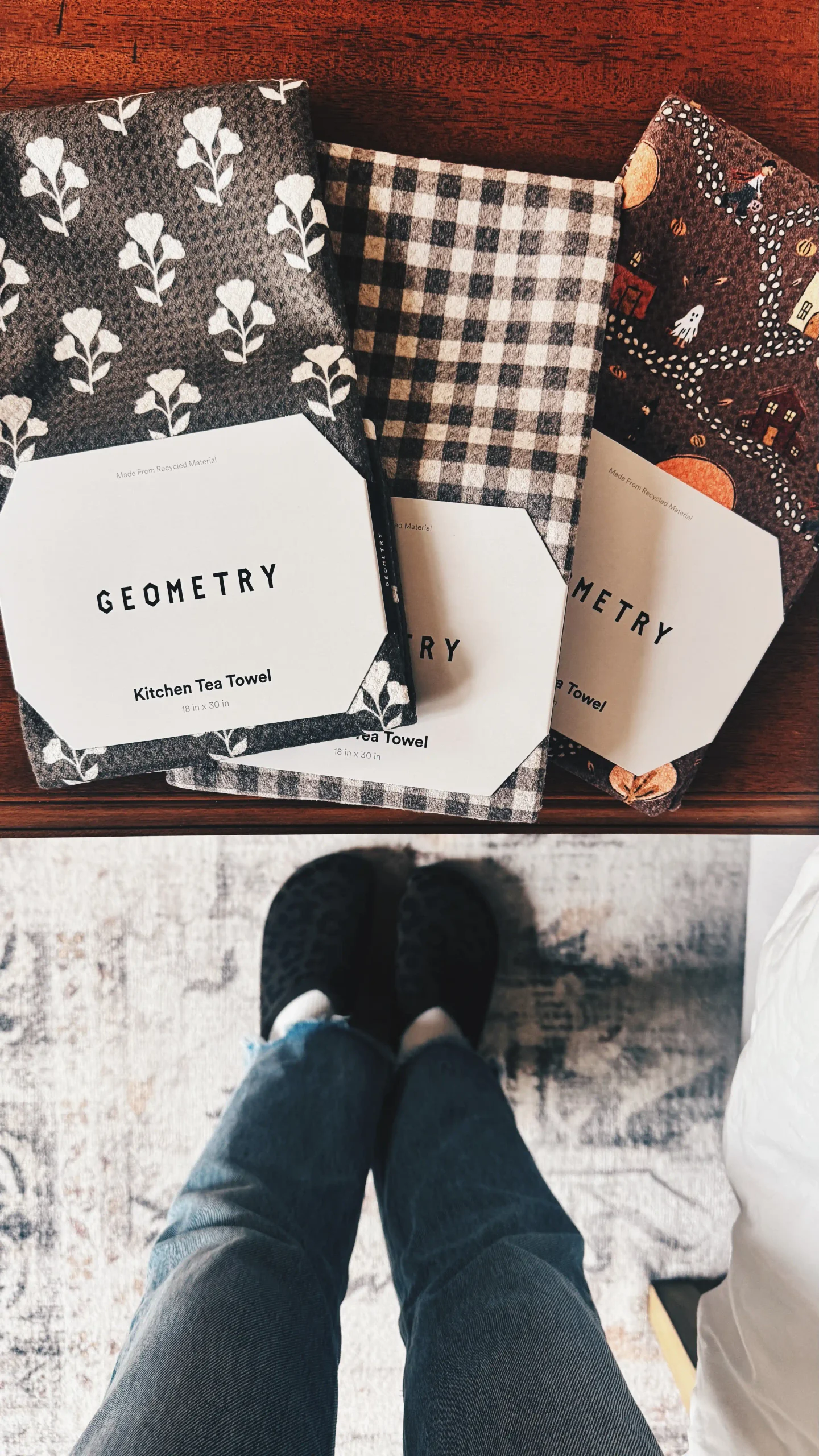 geometry dish towels