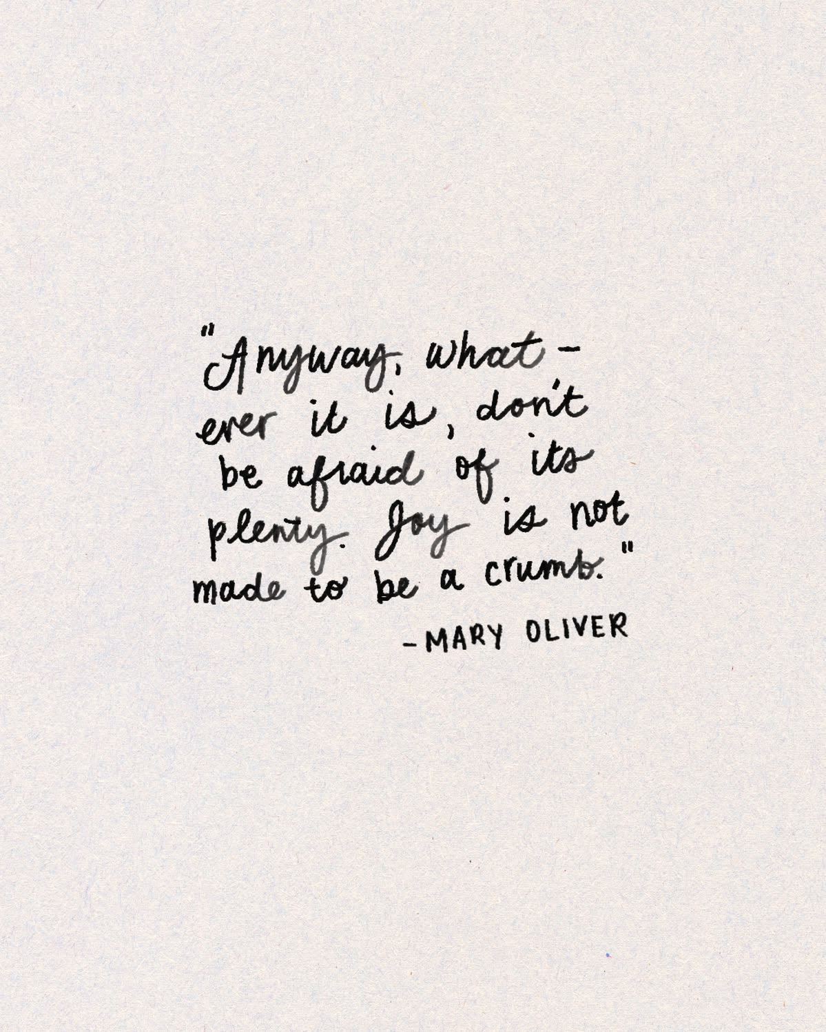 mary oliver quote