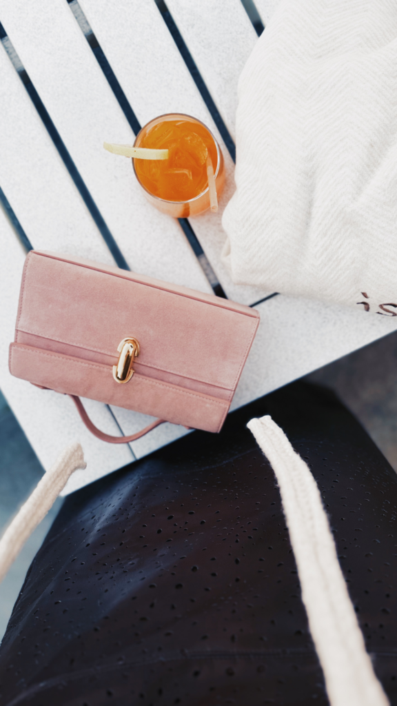 Pink Suede Pochette 