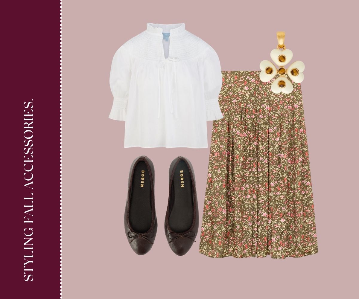 Styling fall accessories collage. 
