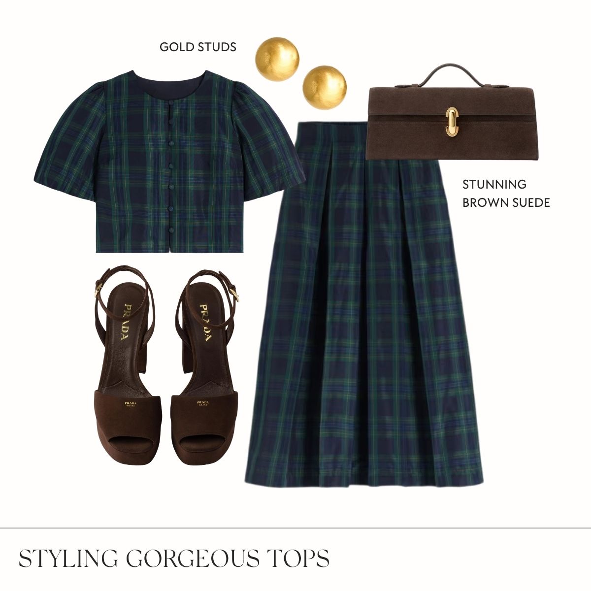 Styling statement tops collage. 