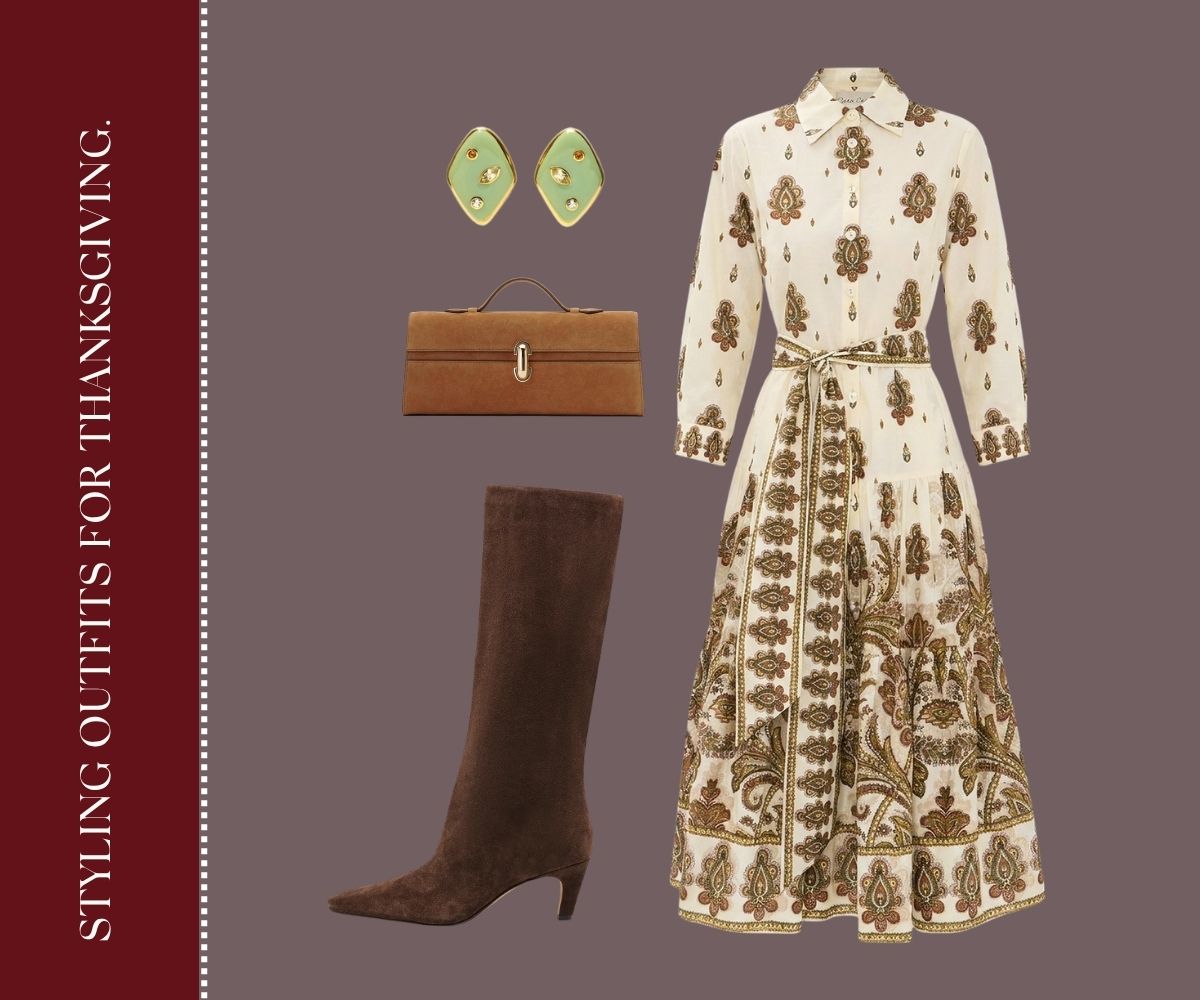 Styling outfits for thanksgiving collage. 