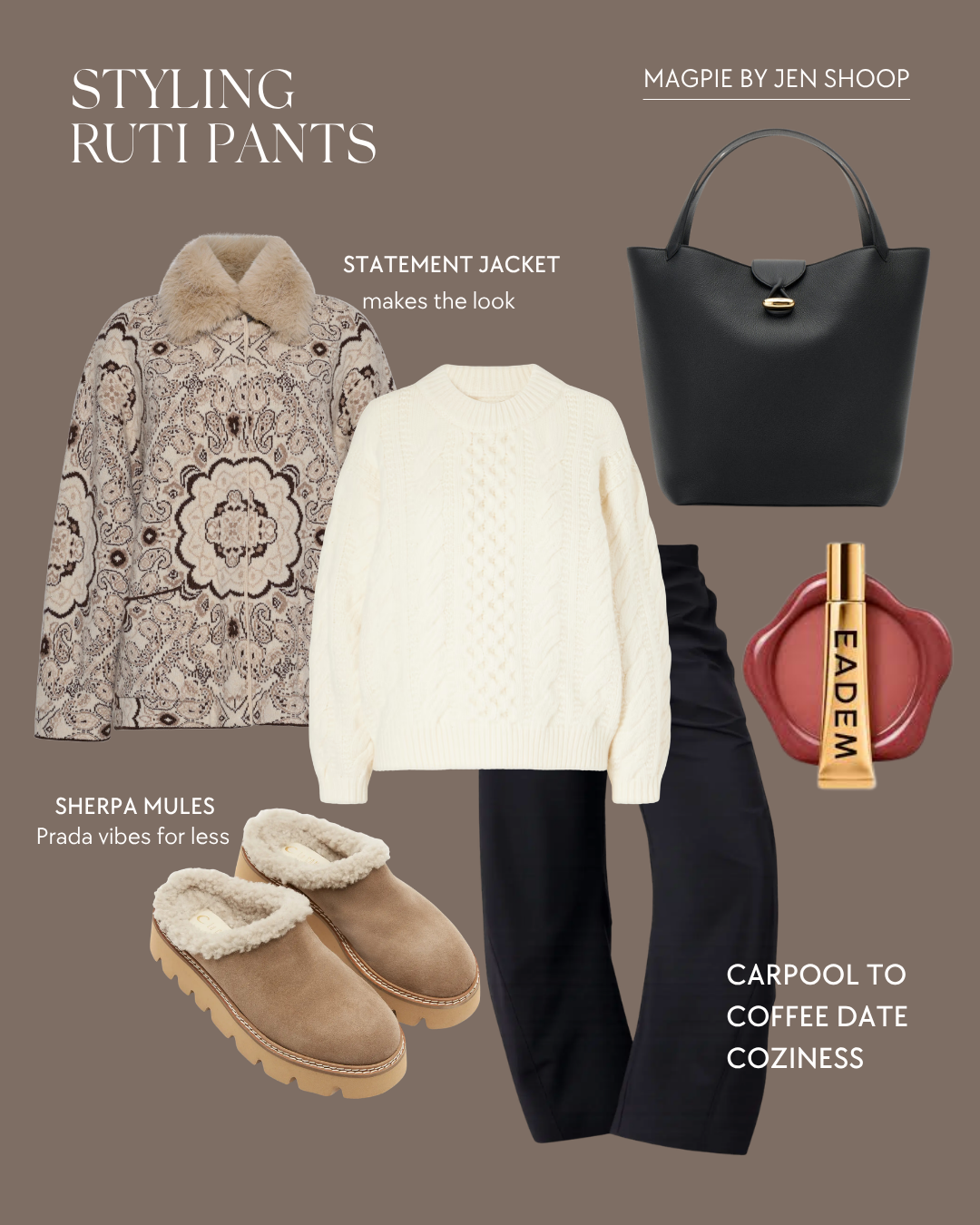 styling ruti on the loose pants