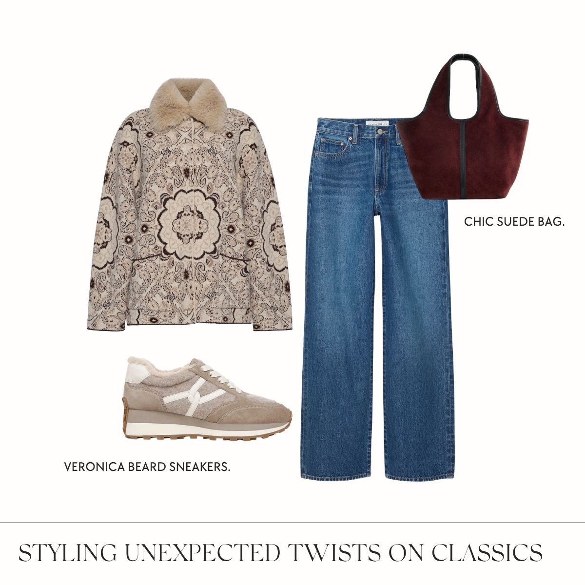 Styling unexpected twists on classics collage.