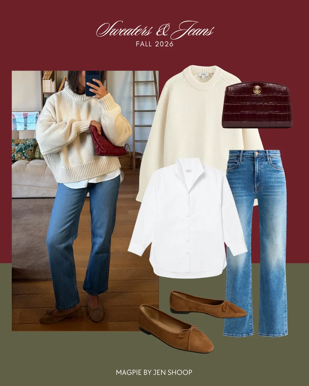 SWEATER AND JEANS OUTFIT