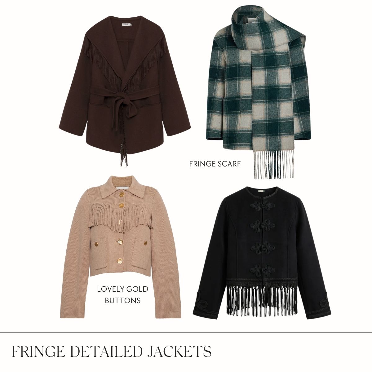 Fall 2026 statement outerwear edit collage.